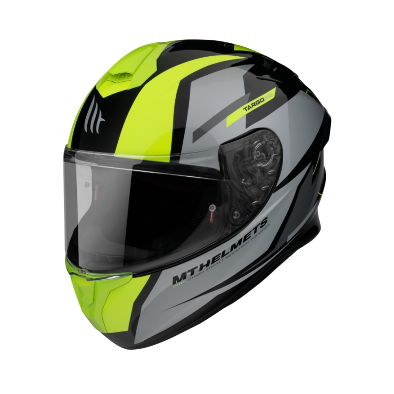Integrální přilba na motorku MT FF106 Pro Targo Pro Sound černo-šedo-fluo žlutá