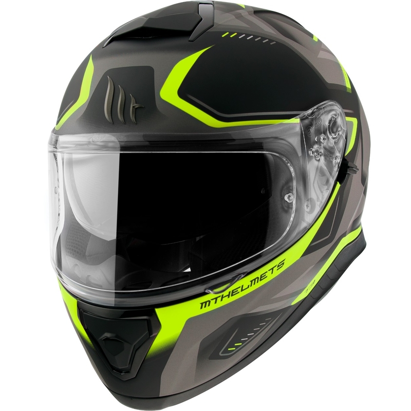 Integrální přilba MT Thunder 3 SV Turbine černo-šedo-fluo žlutá - II. jakost