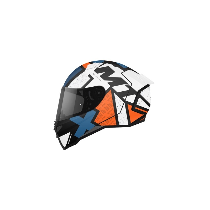 Integrální přilba na motorku MT FF110 Revenge 2 Light bílo-modro-oranžová