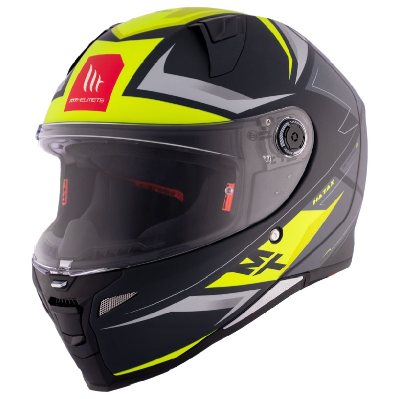 Integrální přilba na motorku MT Revenge 2 Hatax černo-šedo-fluo žlutá výprodej