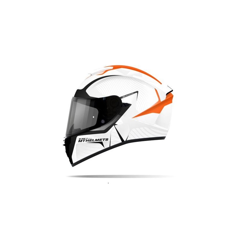 Integrální přilba na motorku MT Blade 2 SV Blaster bílo-fluo oranžová