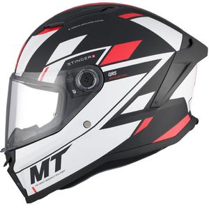 Integrální přilba na motorku MT Stinger 2 Solid Zivze bílo-černo-červená matná