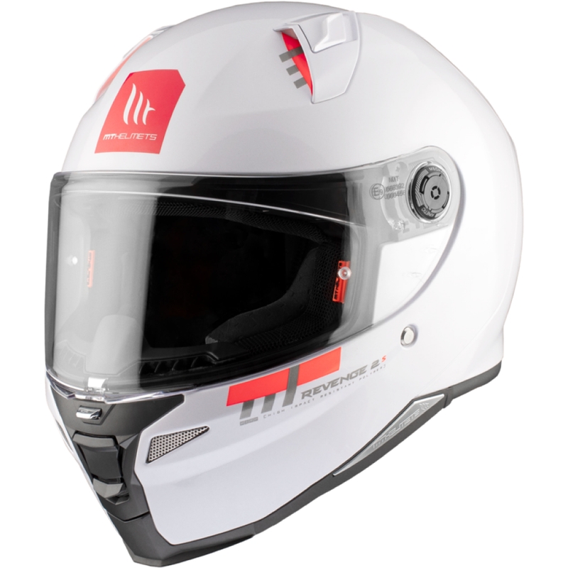 Integrální helma na motorku MT REVENGE 2 S SOLID A0 lesklá bílá