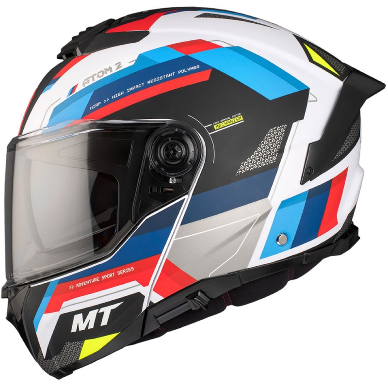 Integrální helma na motorku MT ATOM 2 SV BAST A0 perleťová černo-modro-červeno-bílá