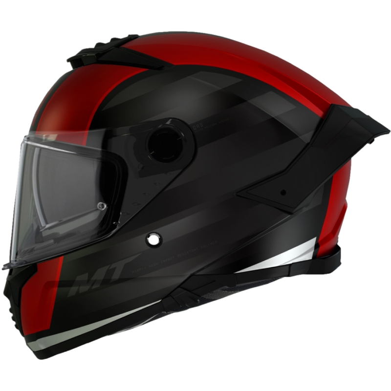 Integrální helma na motorku MT THUNDER 4 SV TREADS B5 černo-červená