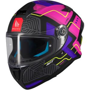 Integrální helma na motorku MT Targo S Brik matná černo-růžová