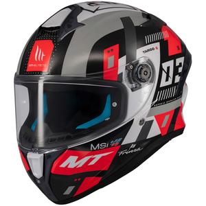 Integrální helma na motorku MT Targo S  SERGIO GARCIA černo-šedo-červená
