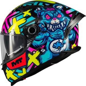 Integrální helma na motorku MT Braker SV Crazy Teddy multicolor