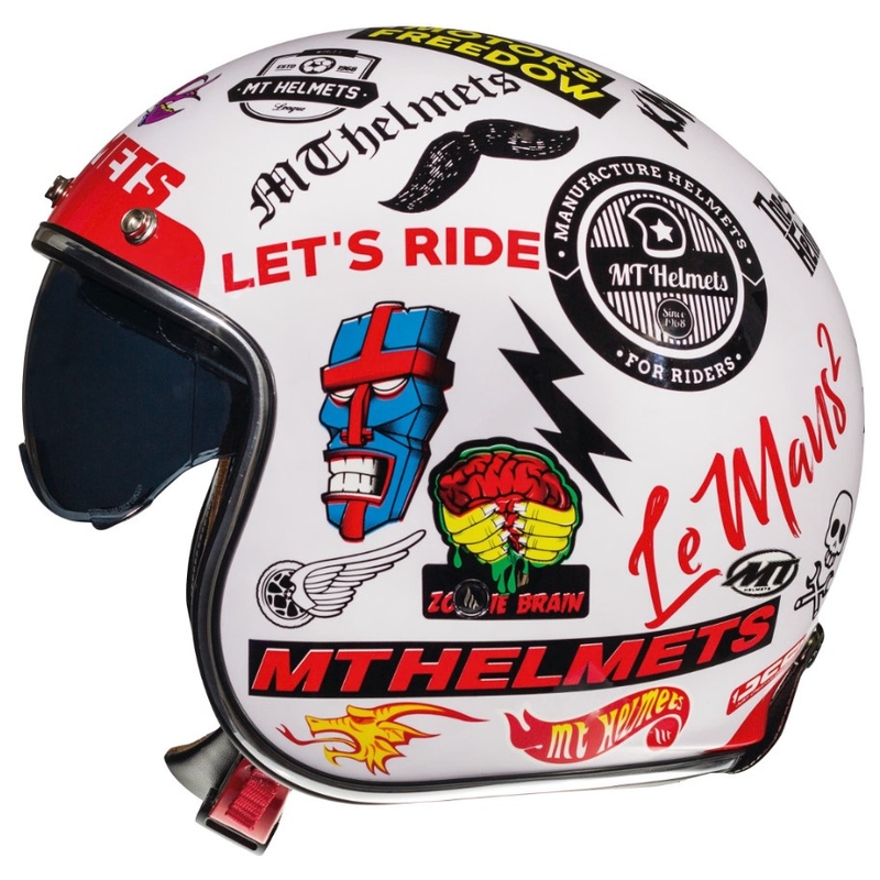 Otevřená přilba na motorku MT LeMans 2 SV Anarchy bílá lesklá