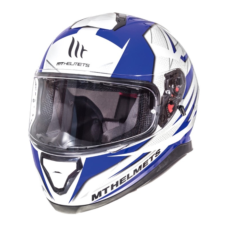 Integrální přilba na motorku MT Thunder 3 Effect modro-bílá